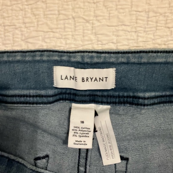 Lane Bryant Women's Distressed Skinny Jeans Size 16 Blue Stretch Denim Mid Rise - Picture 9 of 11